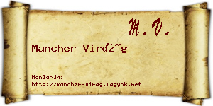 Mancher Virág névjegykártya
